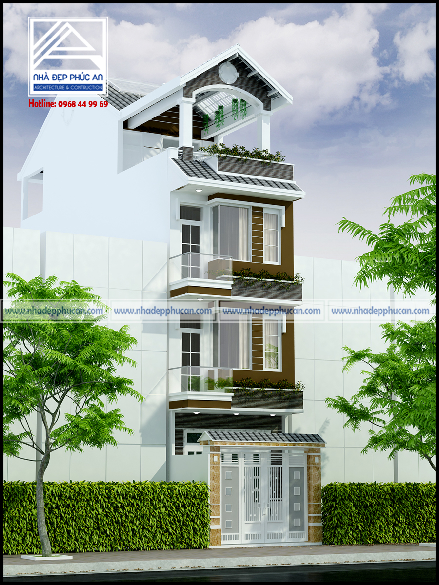 mau nha pho mat tien 4m - 3,5 tang